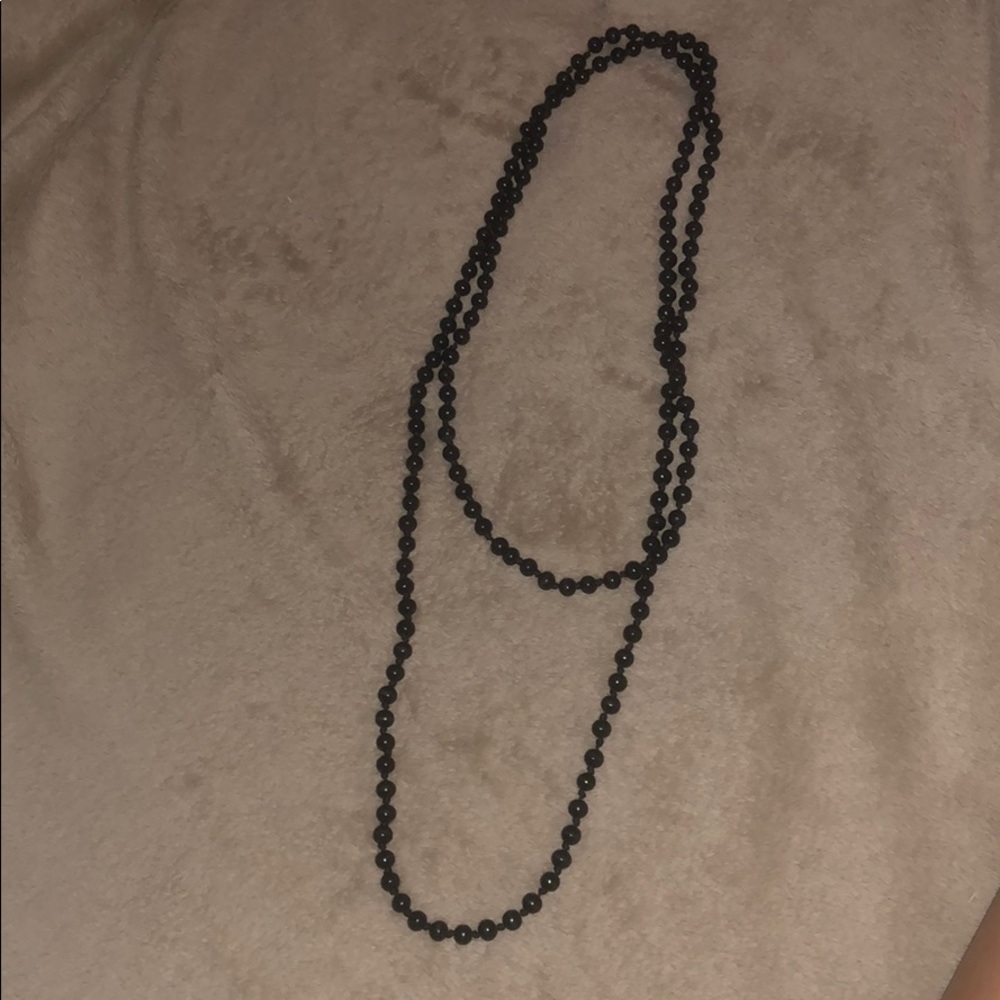 Beaded black necklace